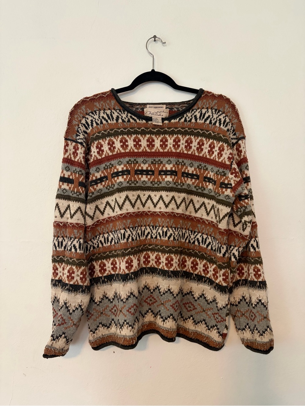 Hand-Knit Cozy Fair Isle Knit Sweater